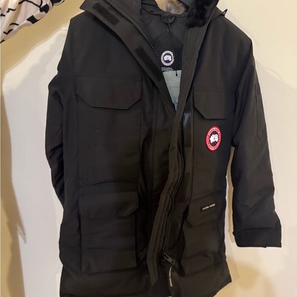 Canada Goose Black Expedition Parka with Fur Hood